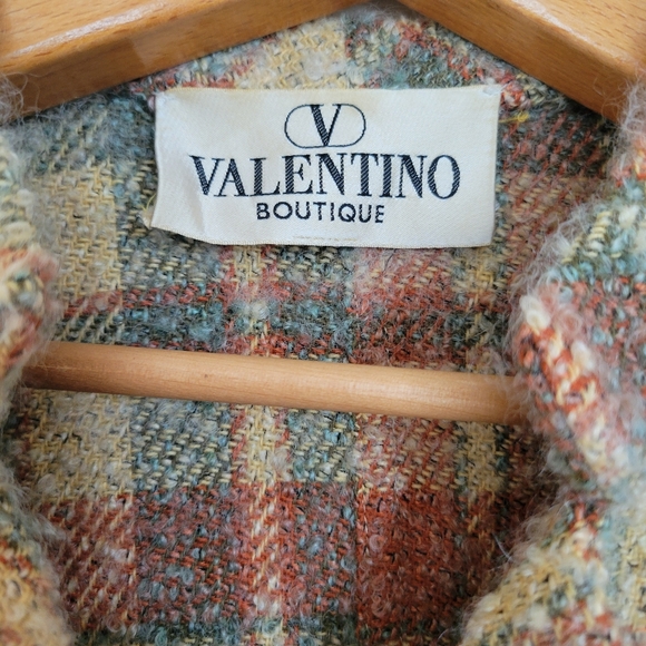 Vintage Valentino Boutique Plaid Mohair Jacket Blazer - Picture 7 of 8